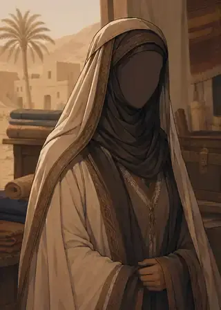 Ilustrasi faceless Fatimah al-Zahra bint Muhammad