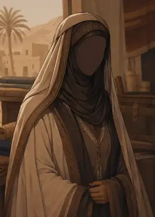 Ilustrasi faceless Hind bint Utbah
