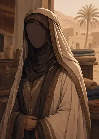 Ilustrasi faceless Maymunah bint al-Harith