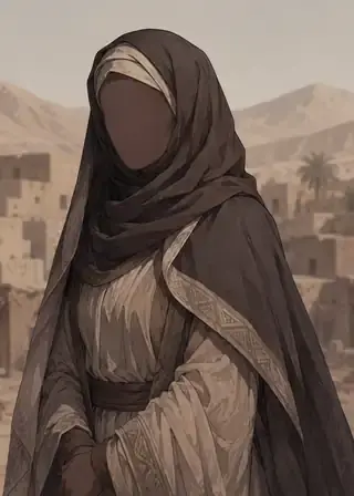 Ilustrasi faceless Sumayyah bint Khayyat