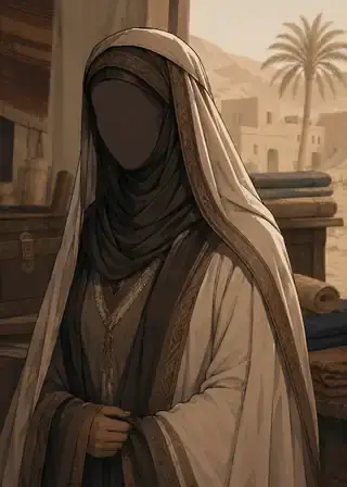 Ilustrasi faceless Umm Haram bint Milhan